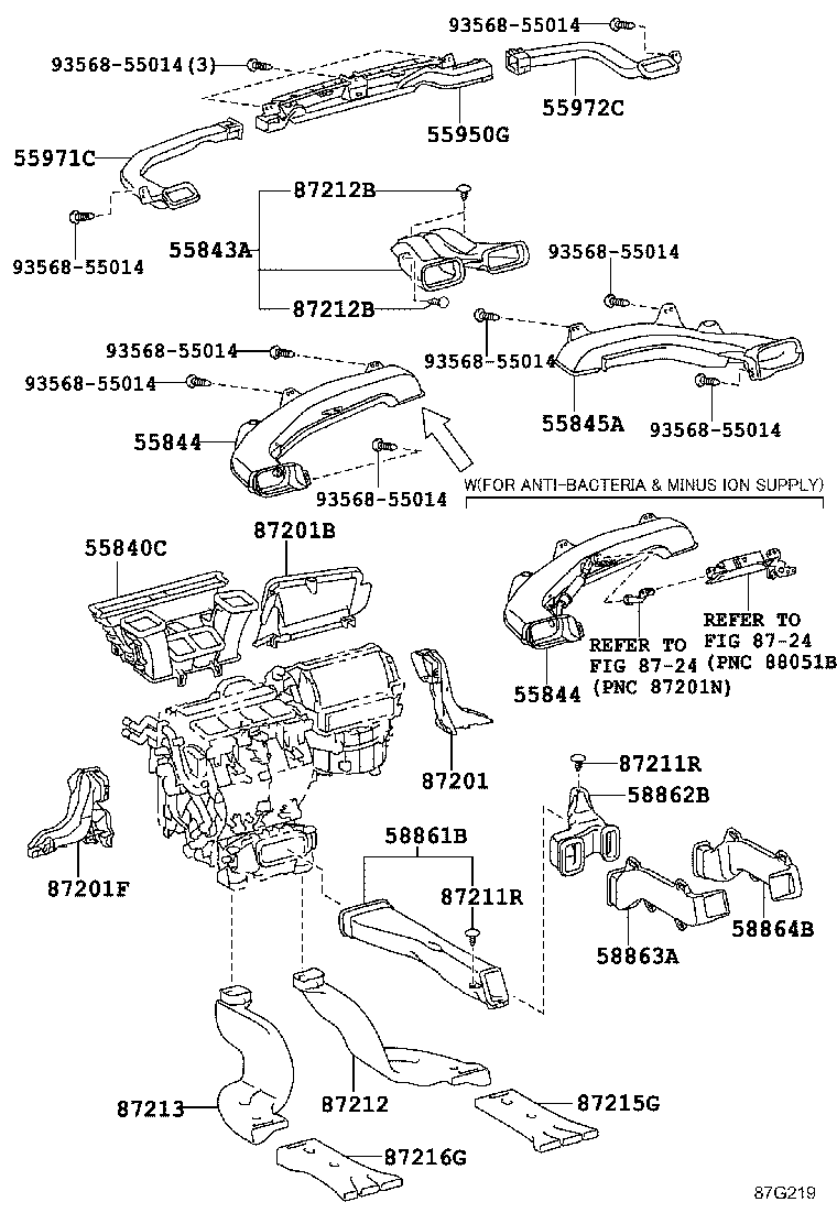 55845-33170 DUCT, HEATER TO REGISTER, NO.3 product image