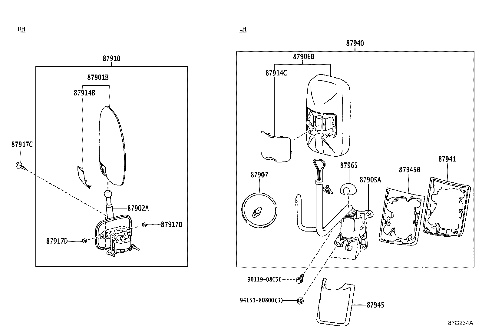 87810-36080 MIRROR ASSY, INNER REAR VIEW product image