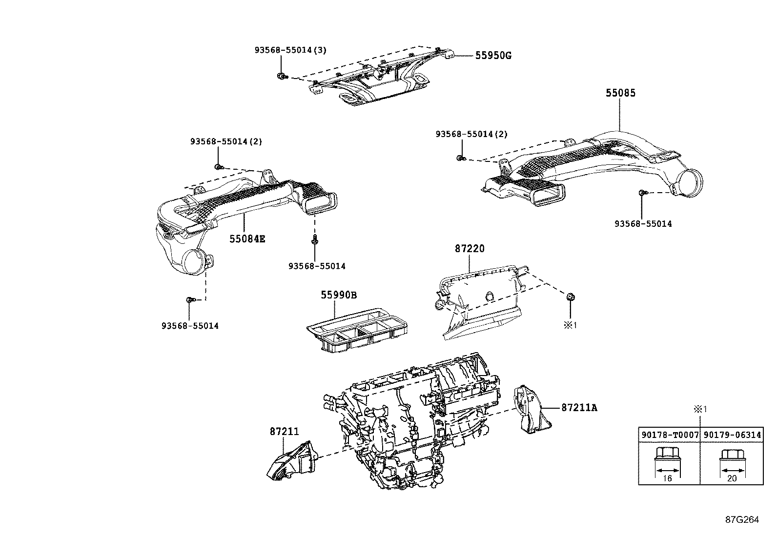 55086-02530 DUCT SUB-ASSY, HEATER TO REGISTER, NO.2 product image