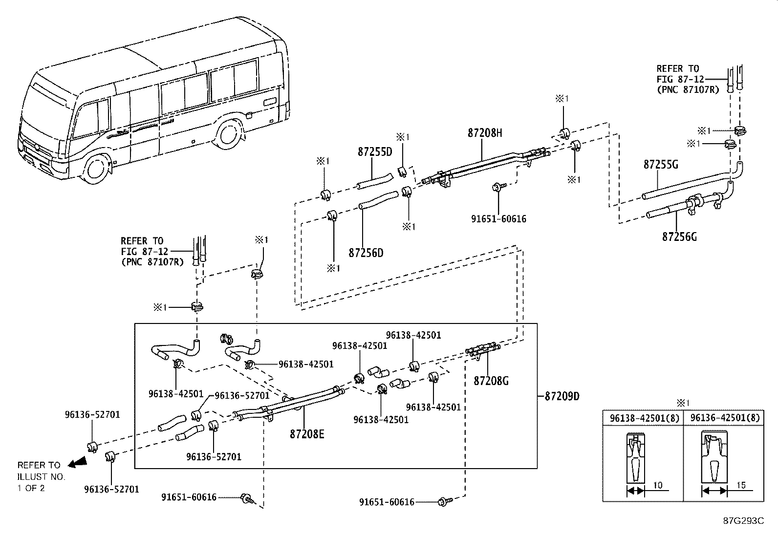 87208-36E80 PIPE SUB-ASSY, HEATER WATER, A product image