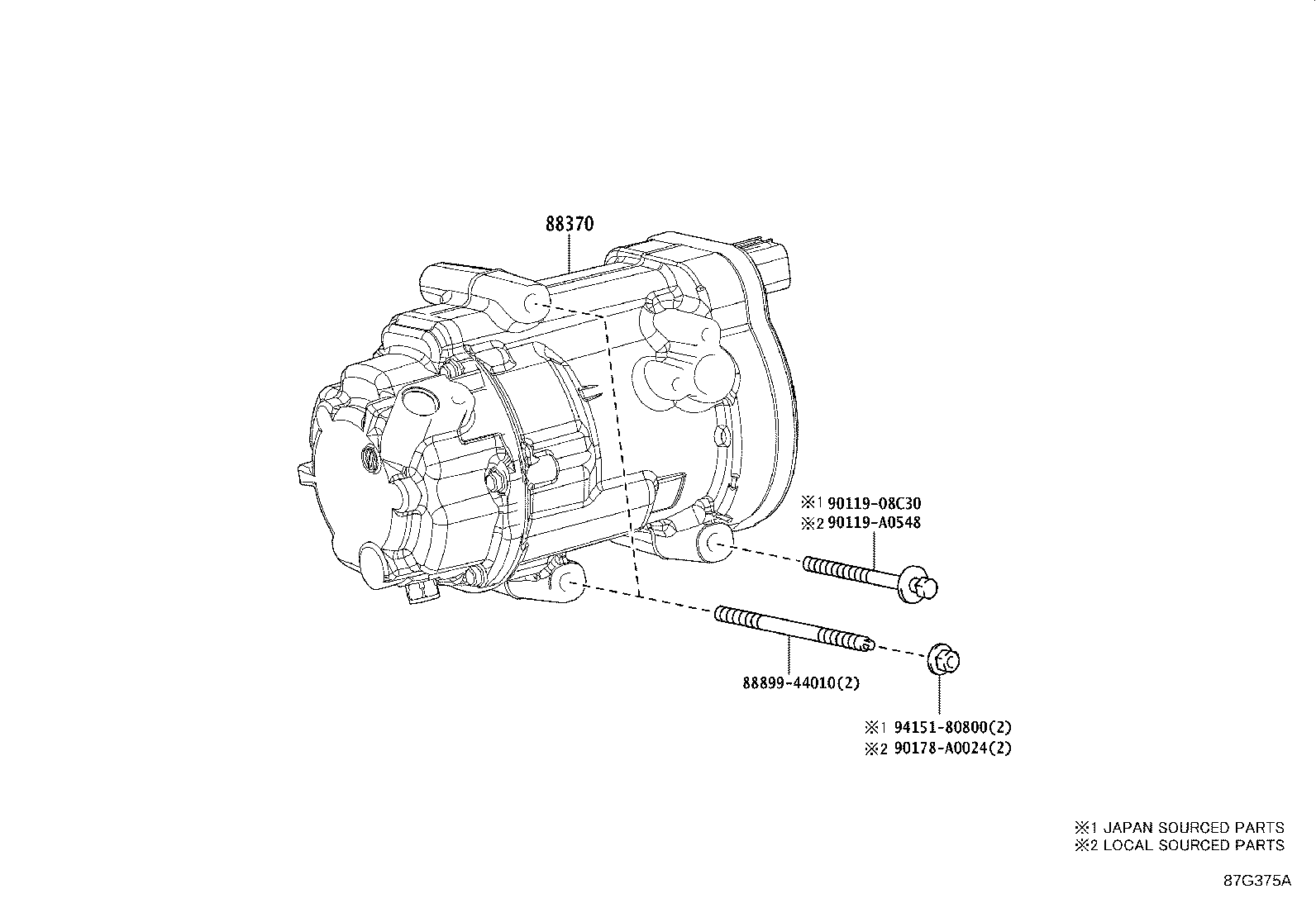 Toyota 88310-06570 COMPRESSOR ASSY, W/PULLEY