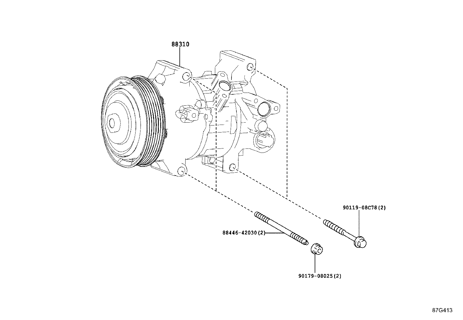 88370-48120 COMPRESSOR ASSY, W/MOTOR product image