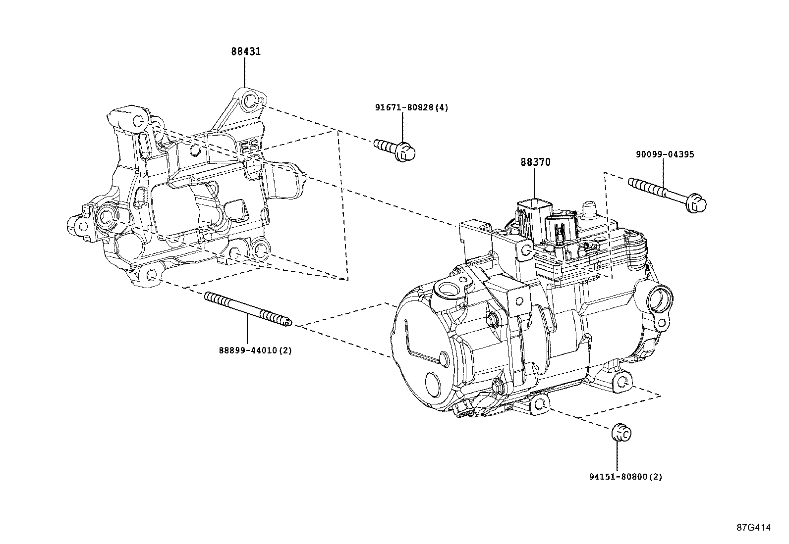 88370-48120 COMPRESSOR ASSY, W/MOTOR product image