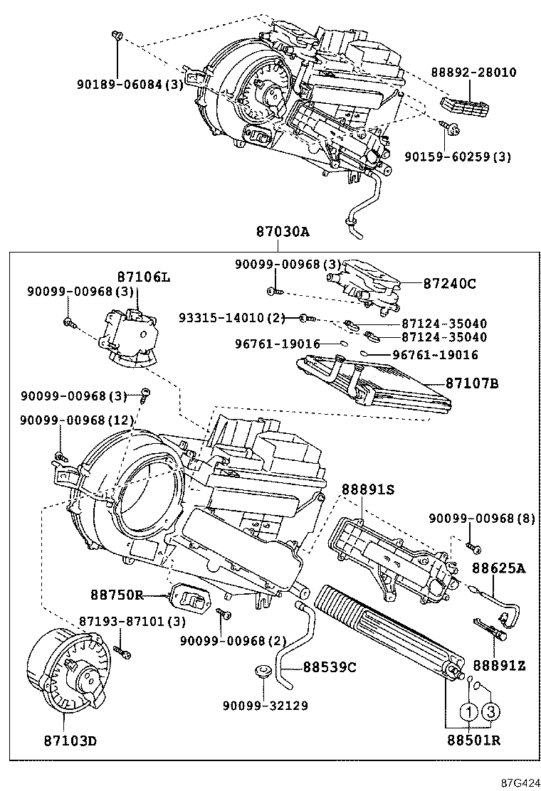 87103-58020 MOTOR SUB-ASSY, COOLING UNIT, W/FAN product image