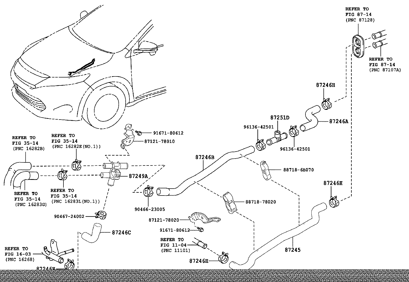 87245-48F80 HOSE, HEATER WATER, OUTLET A product image