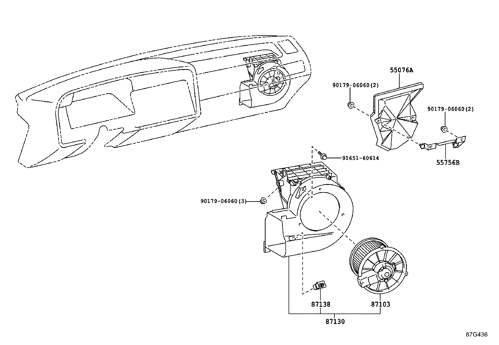 87107-26080 UNIT SUB-ASSY, HEATER RADIATOR product image