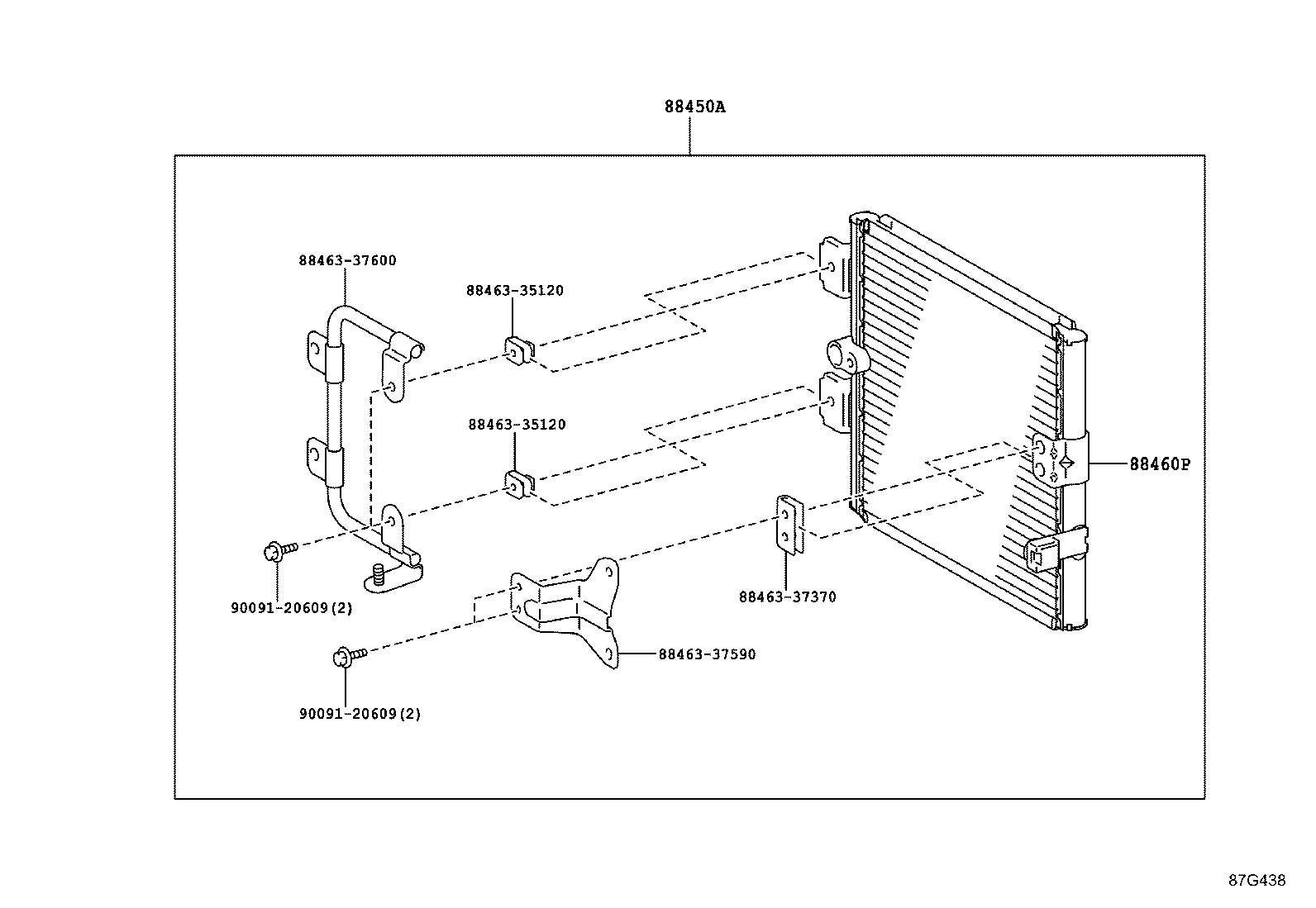 88461-37090 CORE, COOLER CONDENSER product image