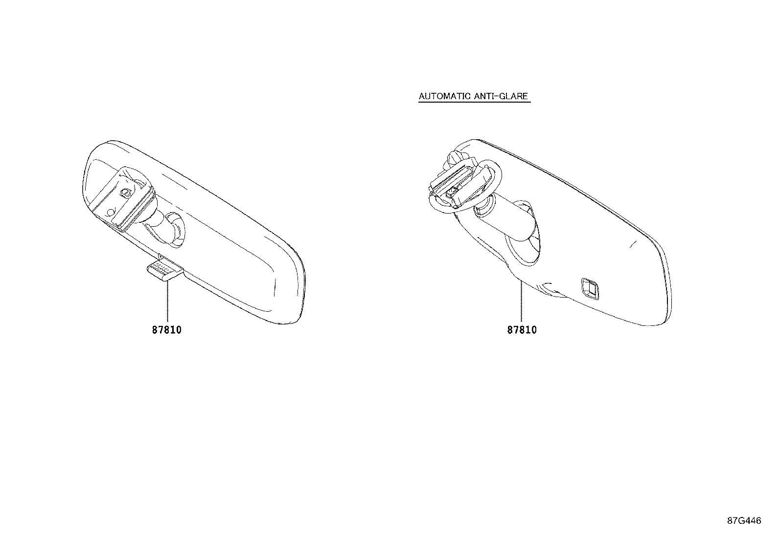 87810-28130 MIRROR ASSY, INNER REAR VIEW product image