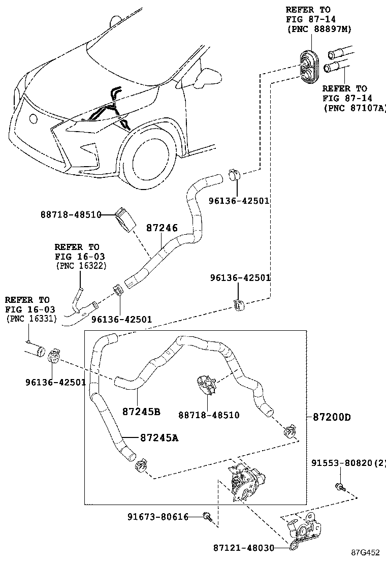 87248-78010 PIPE, HEATER WATER product image