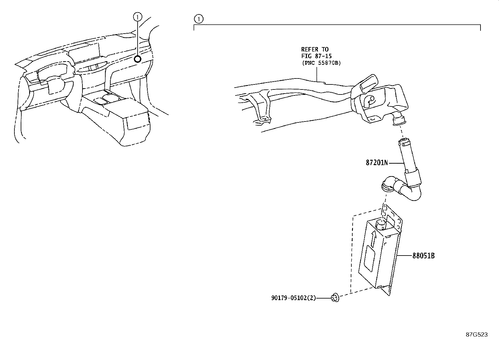 87201-60280 DUCT SUB-ASSY, AIR product image