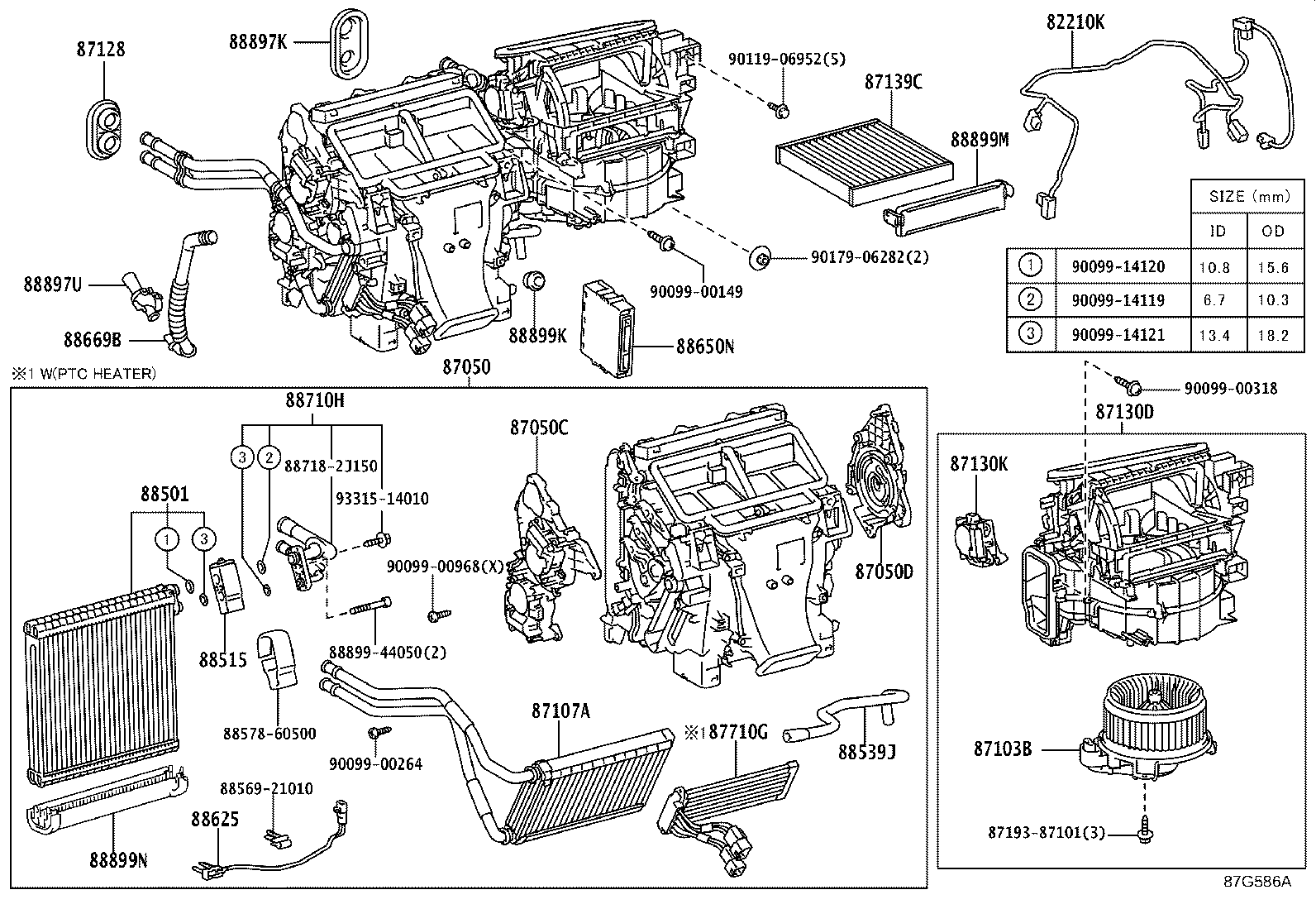 88608-60050 HARNESS SUB-ASSY, COOLER WIRING, NO.1 product image