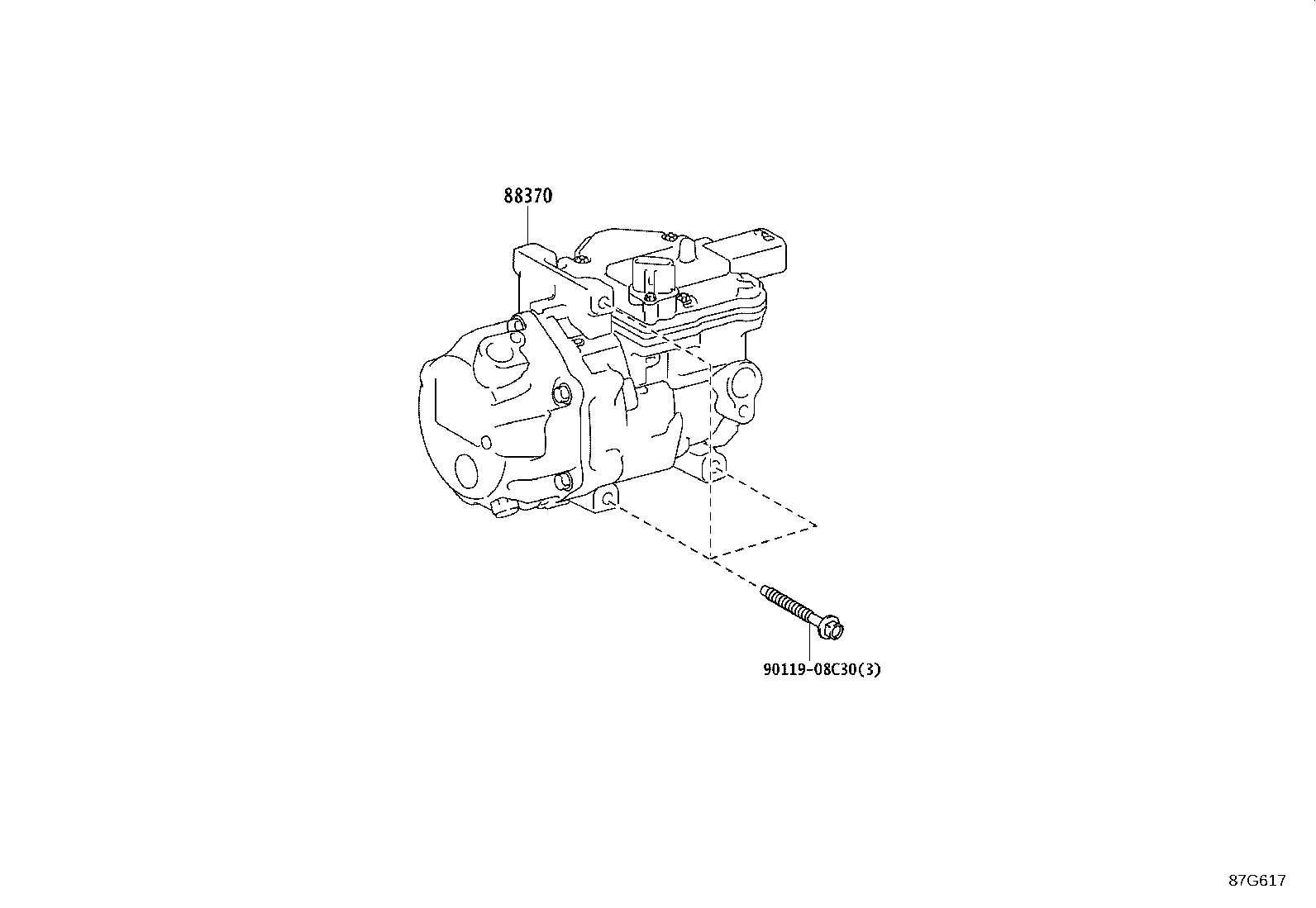 88370-15020 COMPRESSOR ASSY, W/MOTOR product image
