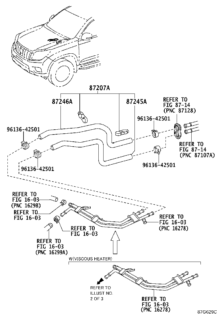 87245-60G90 HOSE, HEATER WATER, OUTLET A product image