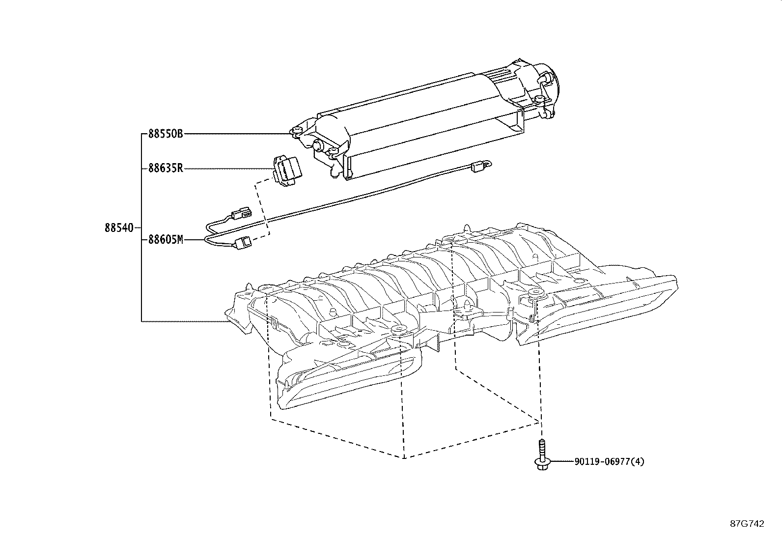 87103-15010 MOTOR SUB-ASSY, BLOWER W/FAN product image