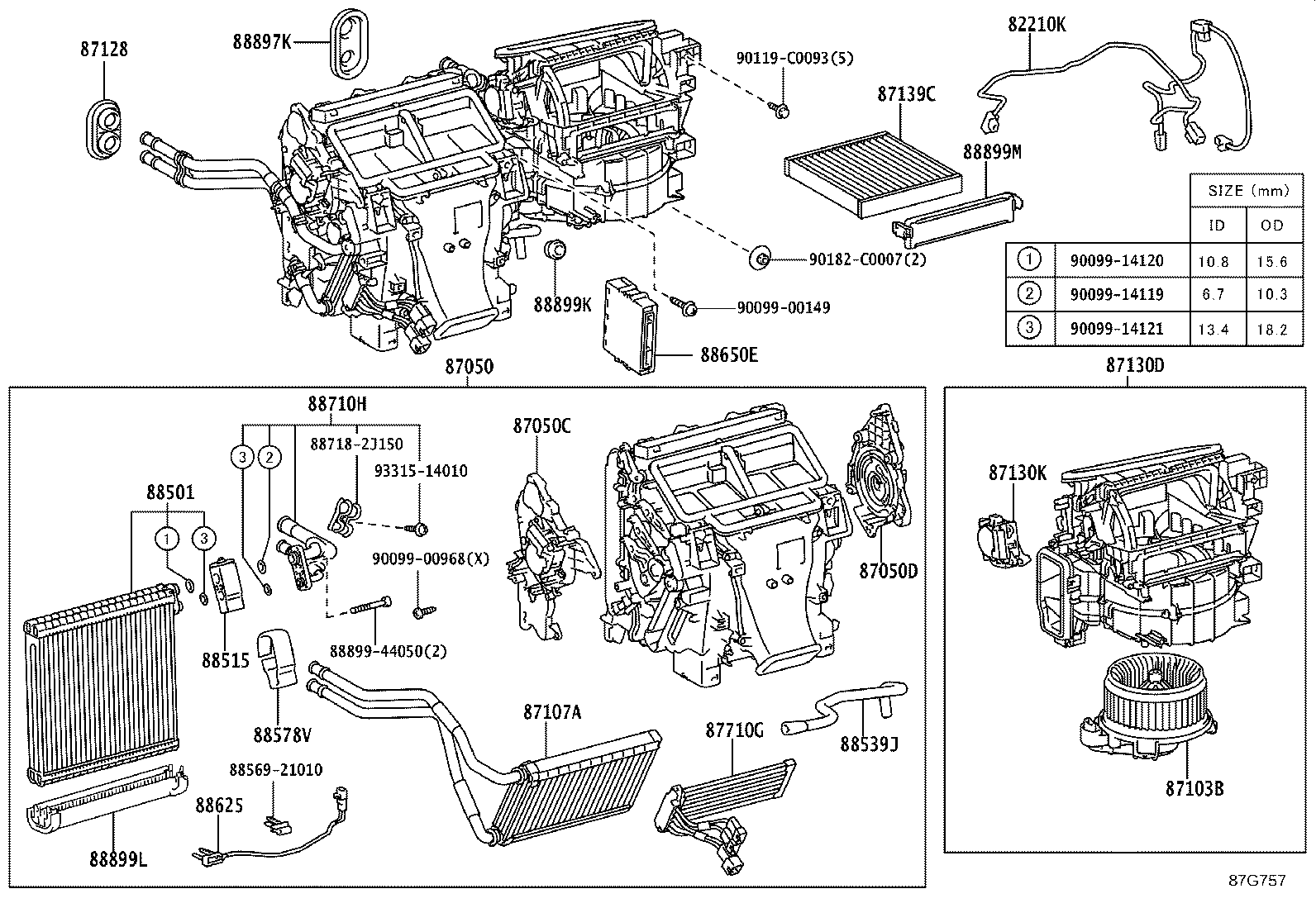 88515-0G030 VALVE, REAR COOLING UNIT EXPANSION product image
