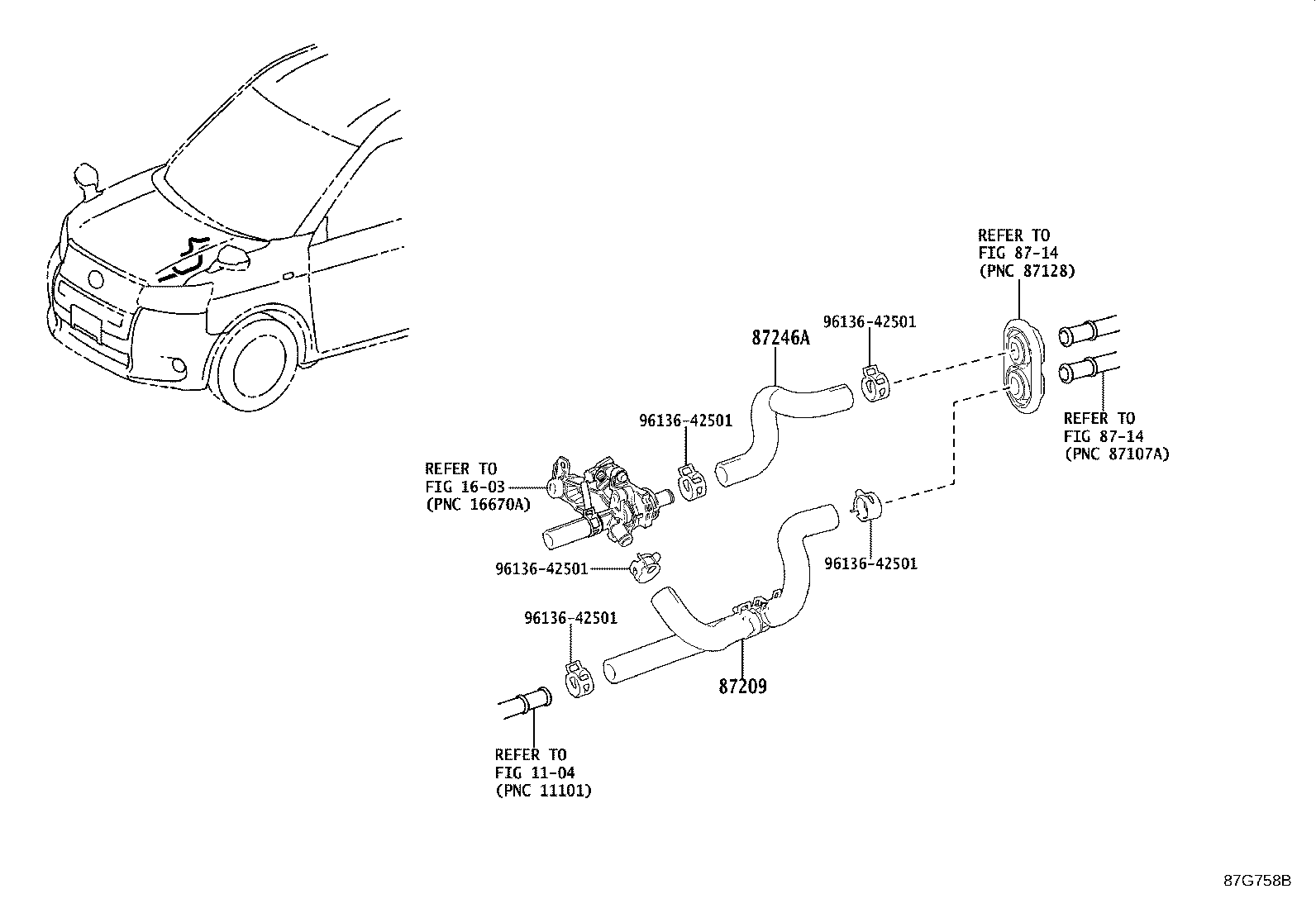 87209-15010 HOSE SUB-ASSY, WATER product image
