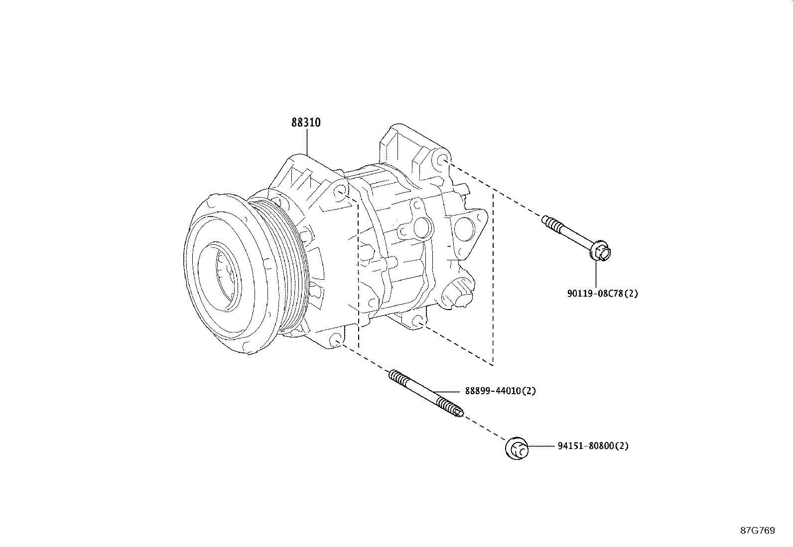 88320-50120 COMPRESSOR ASSY, COOLER product image