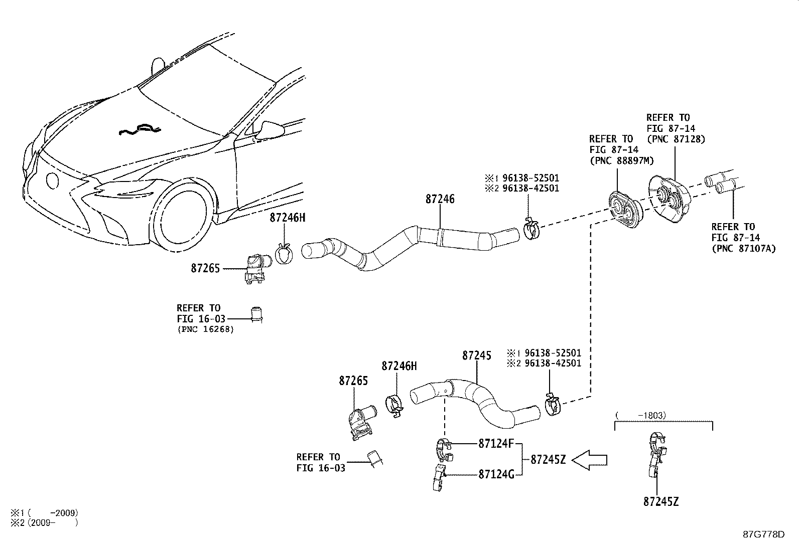 87245-50620 HOSE, HEATER WATER, INLET product image