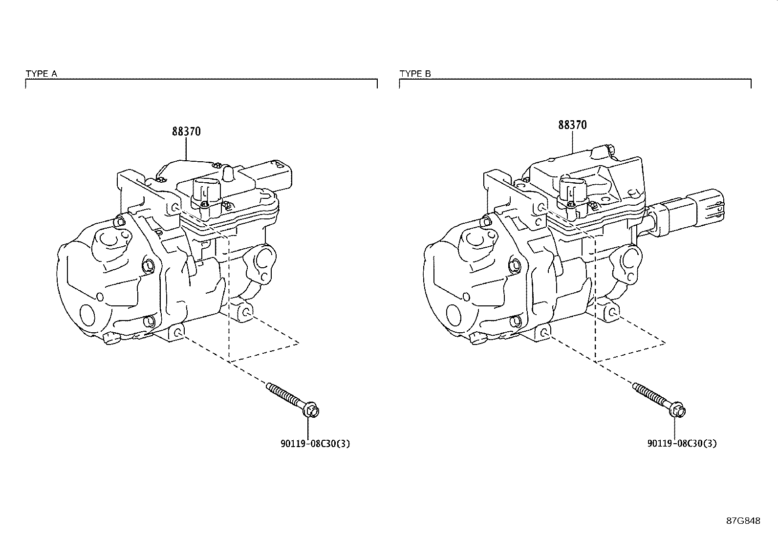 88370-47082 COMPRESSOR ASSY, W/MOTOR product image