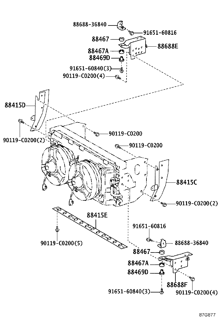 88461-0S010 CONDENSER ASSY, COOLER product image