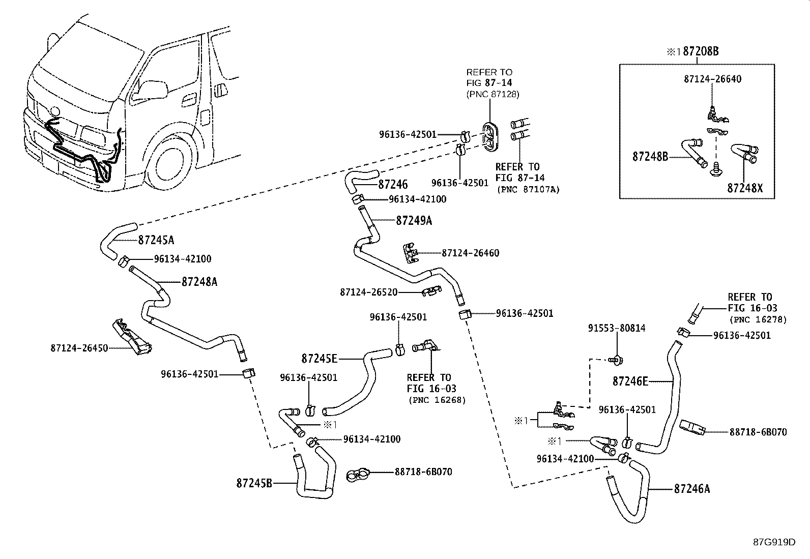 87245-26K10 HOSE, HEATER WATER, INLET E product image