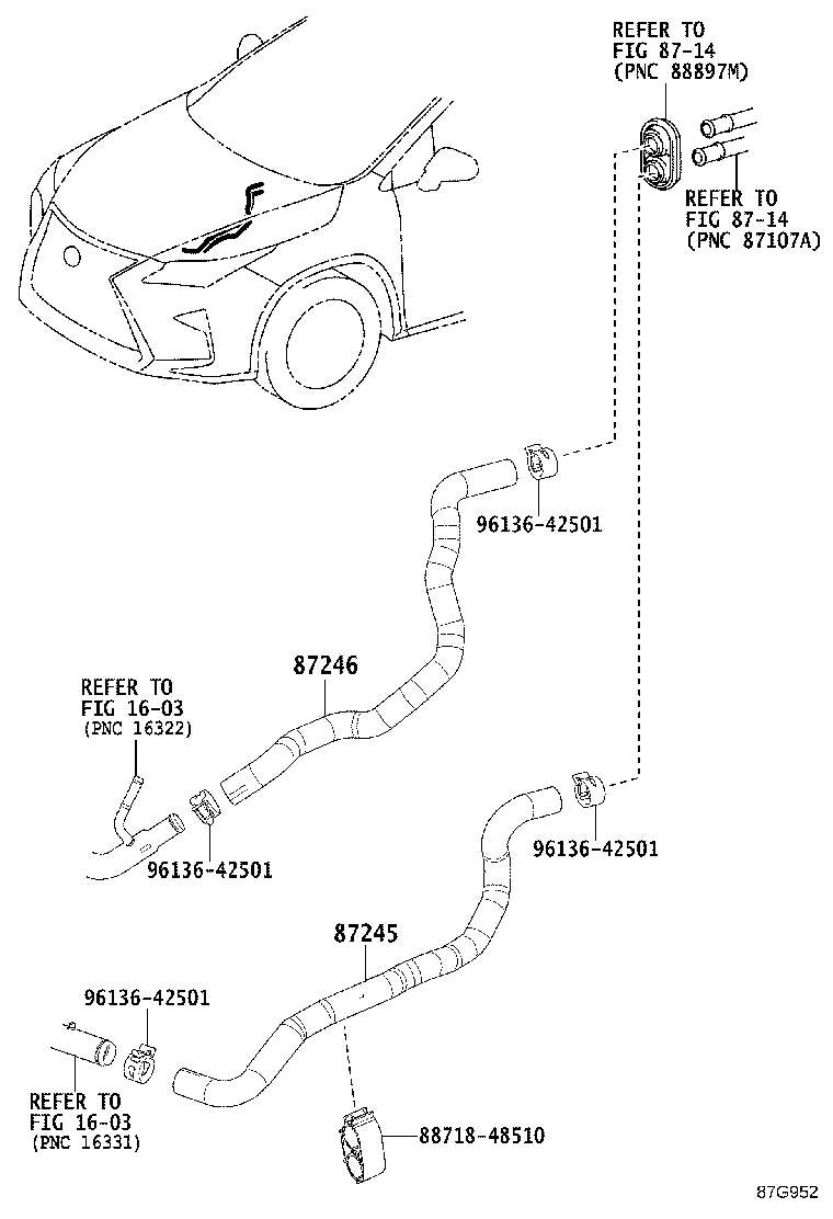 87248-78010 PIPE, HEATER WATER product image