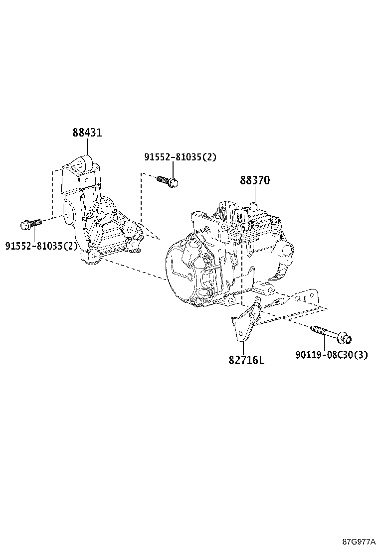 88370-48140 COMPRESSOR ASSY, W/MOTOR product image