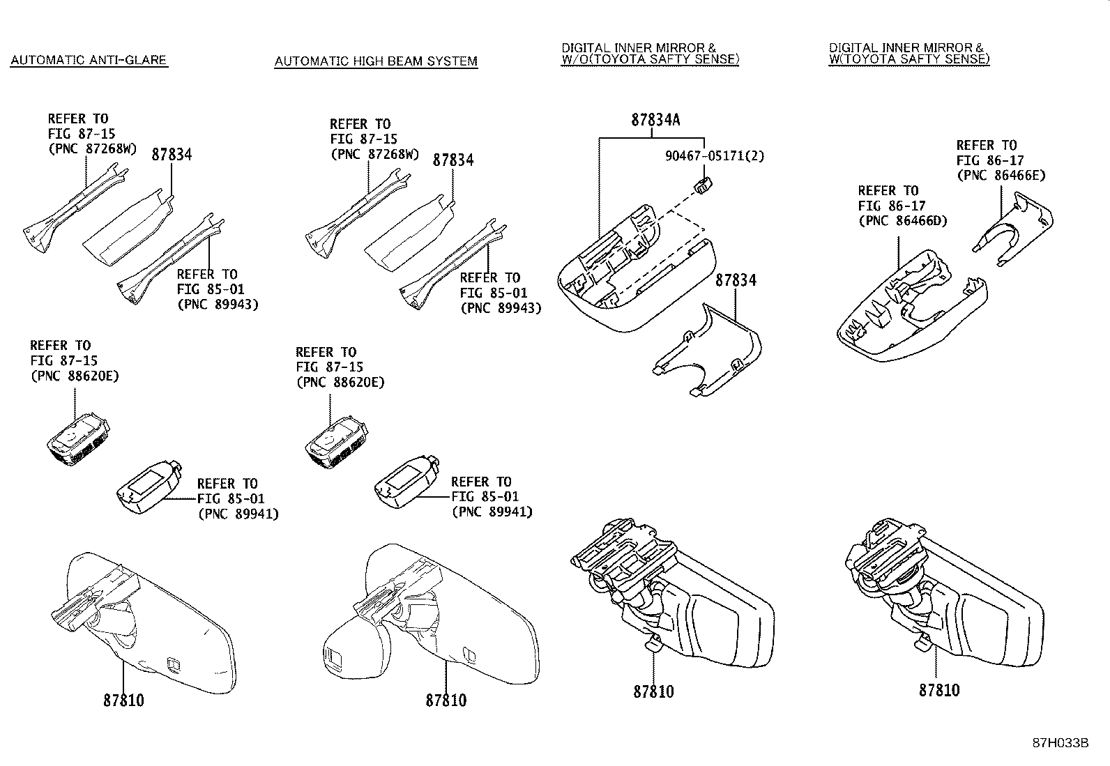 87810-0WN20 MIRROR ASSY, INNER REAR VIEW product image