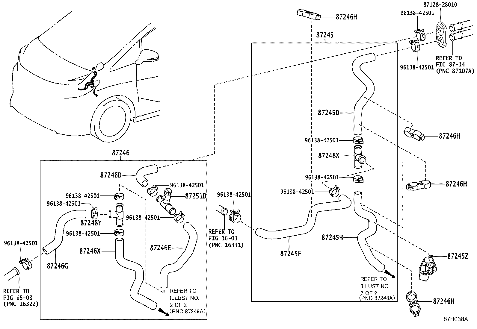 87209-58460 HOSE, HEATER WATER, INLET product image