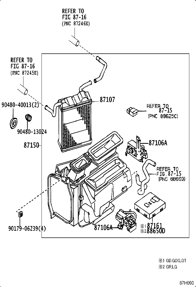 87103-22020 MOTOR SUB-ASSY, HEATER BLOWER, W/FAN product image