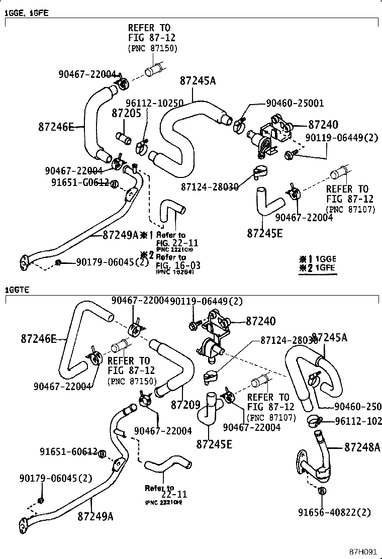 87240-22330 VALVE ASSY, HEATER WATER product image