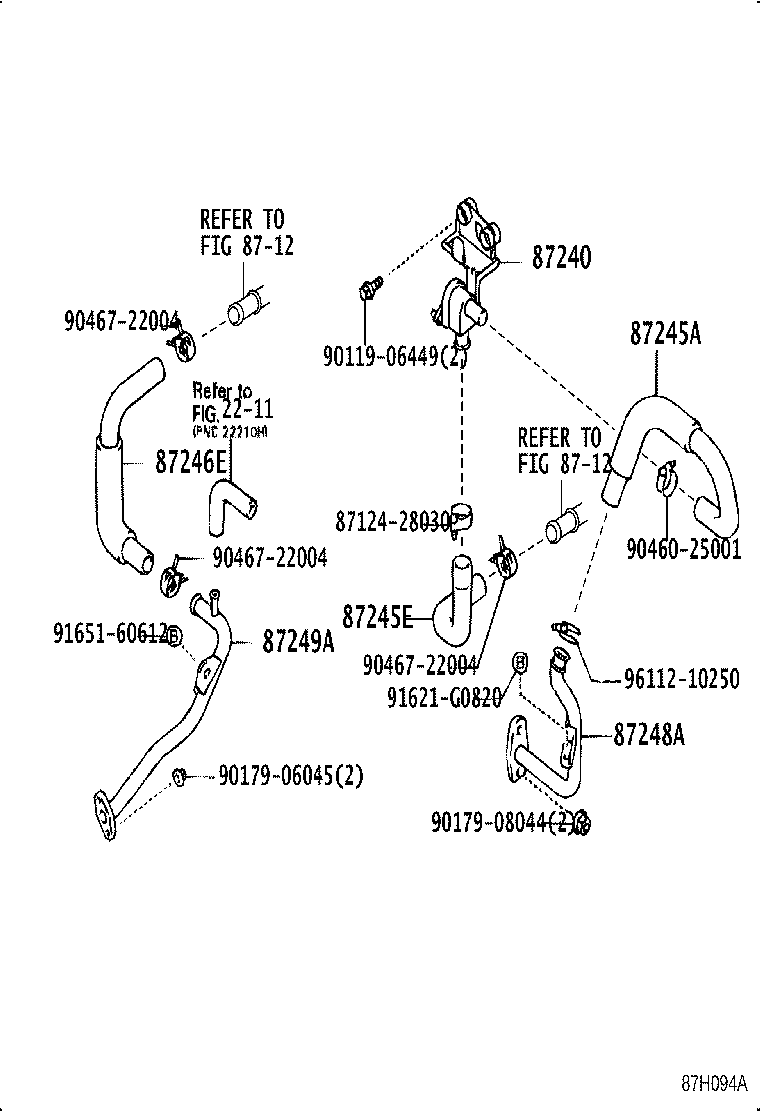 87240-22330 VALVE ASSY, HEATER WATER product image