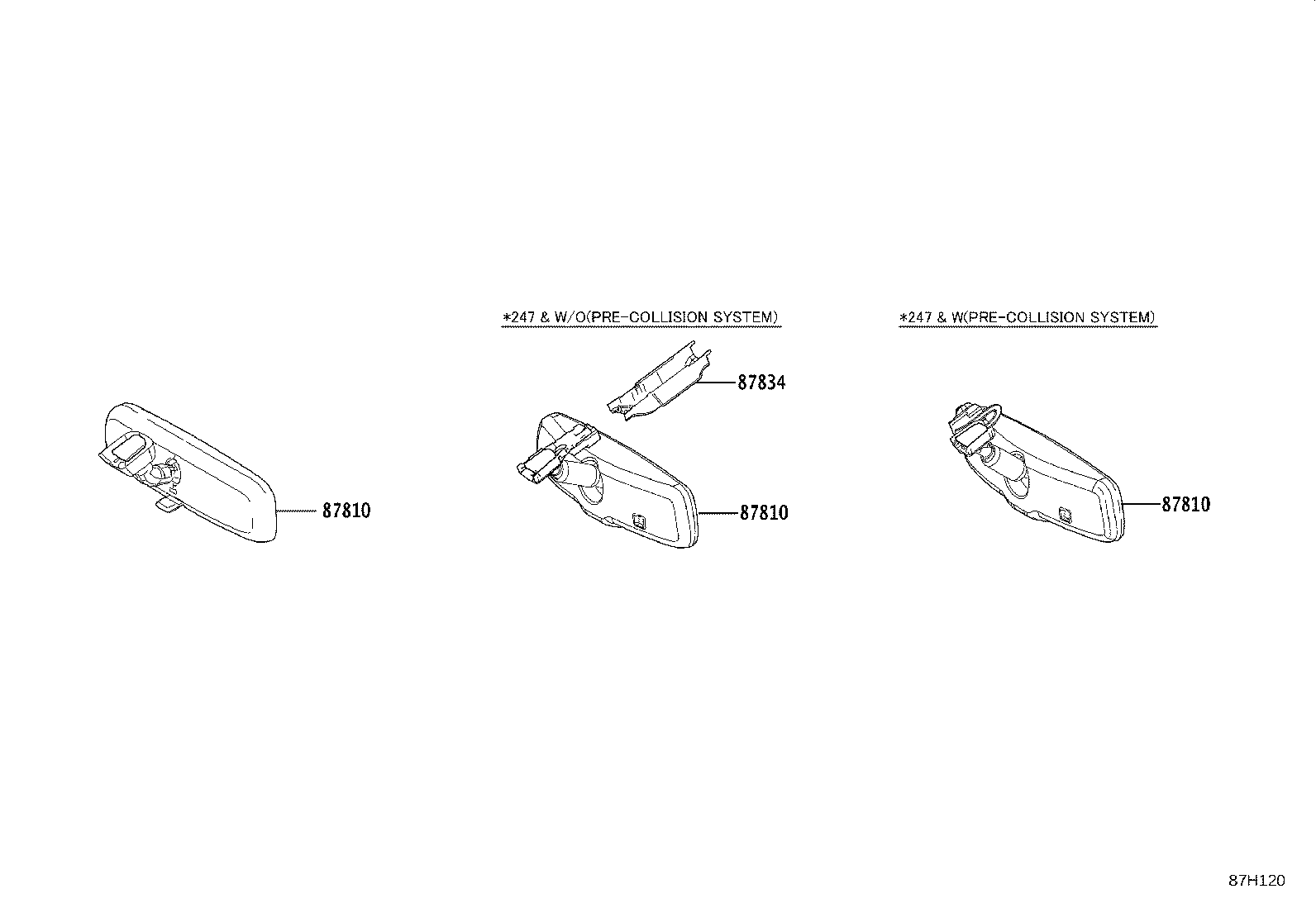 87810-0WW41 MIRROR ASSY, INNER REAR VIEW product image