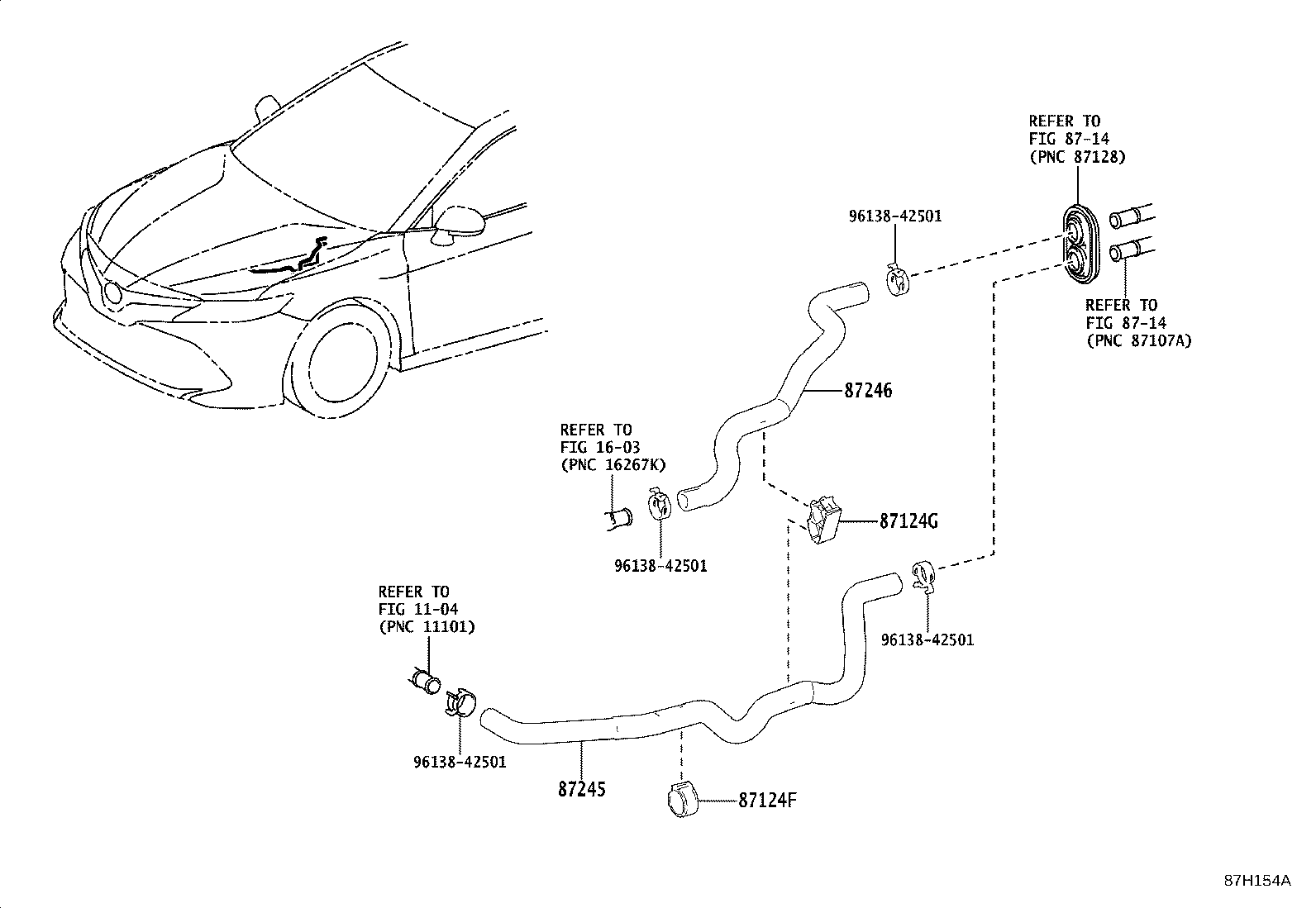 87245-33860 HOSE, HEATER WATER, INLET product image