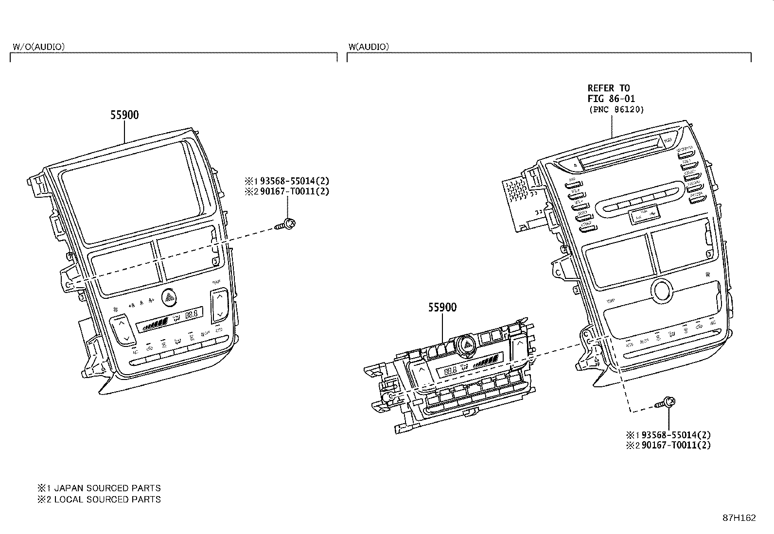 55085-0D080 DUCT SUB-ASSY, HEATER TO REGISTER, NO.2 product image