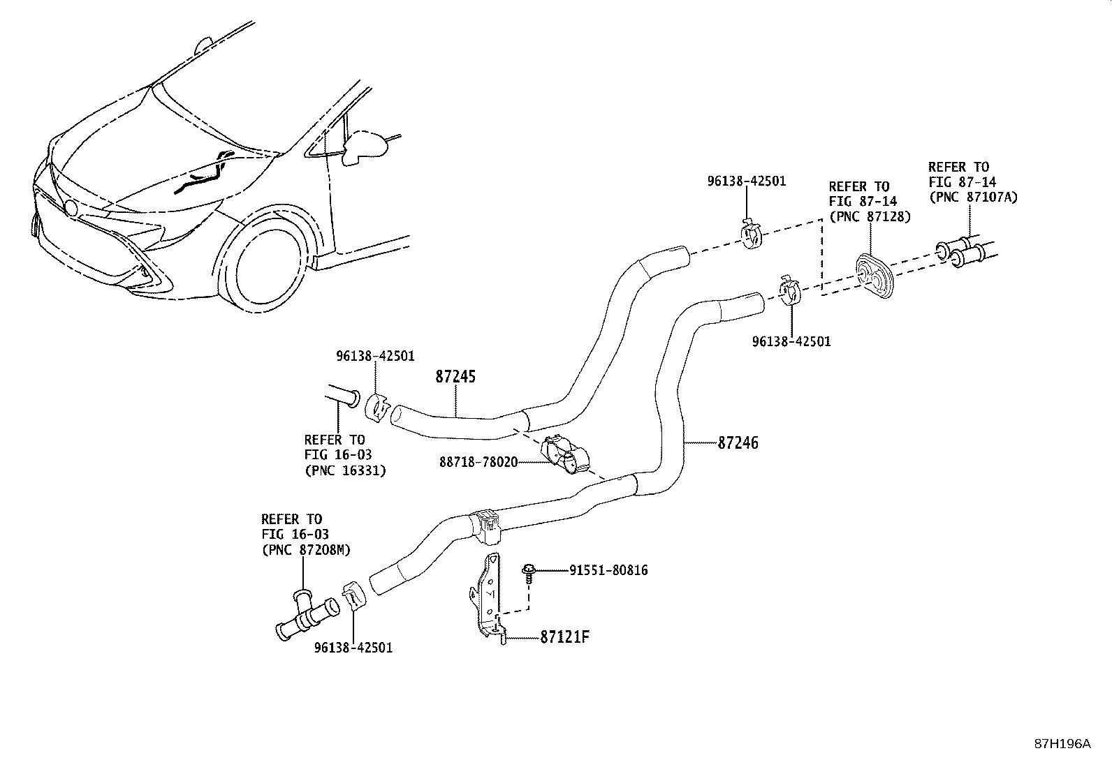 87245-10470 HOSE, HEATER WATER, INLET product image