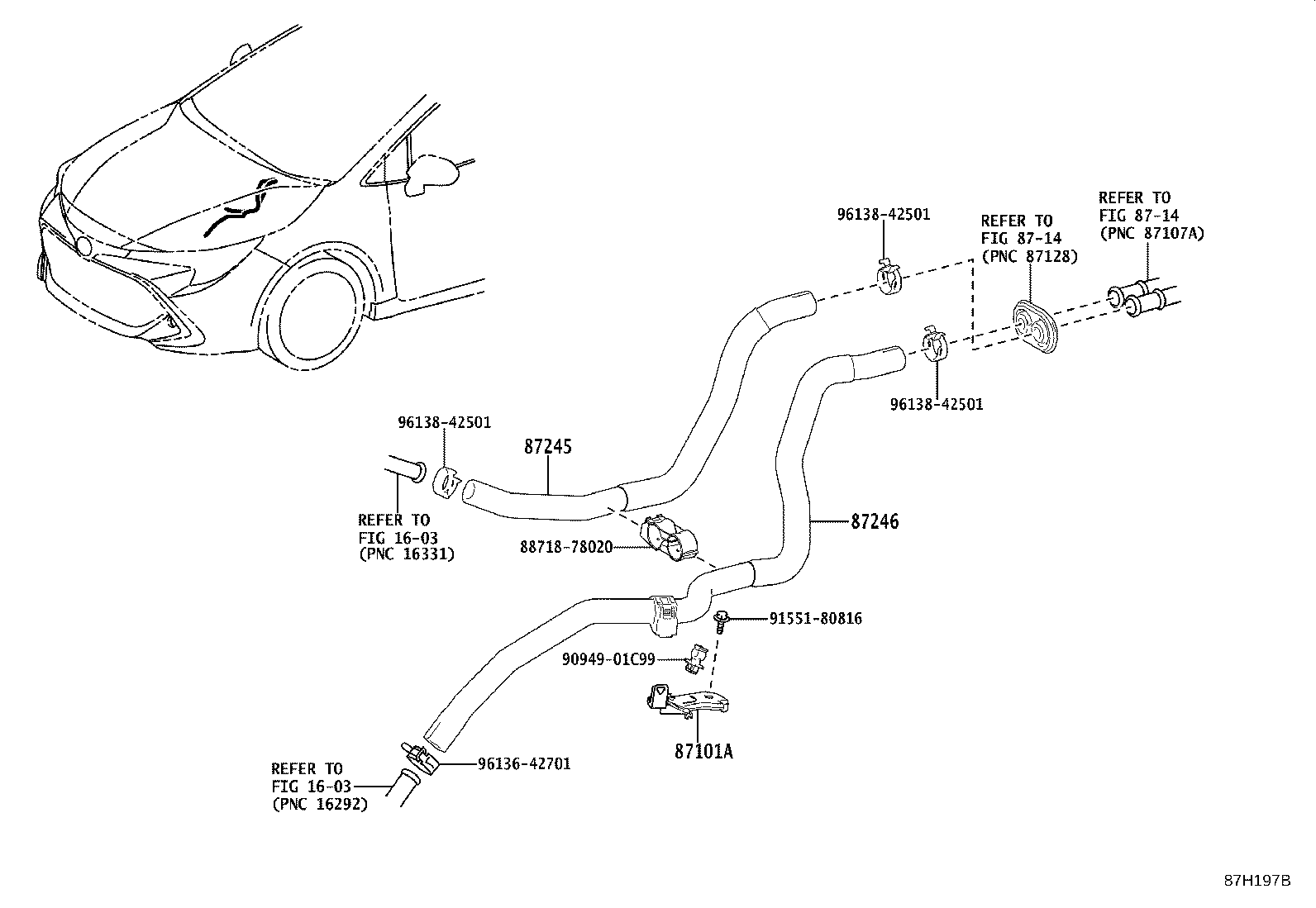 87245-10470 HOSE, HEATER WATER, INLET product image