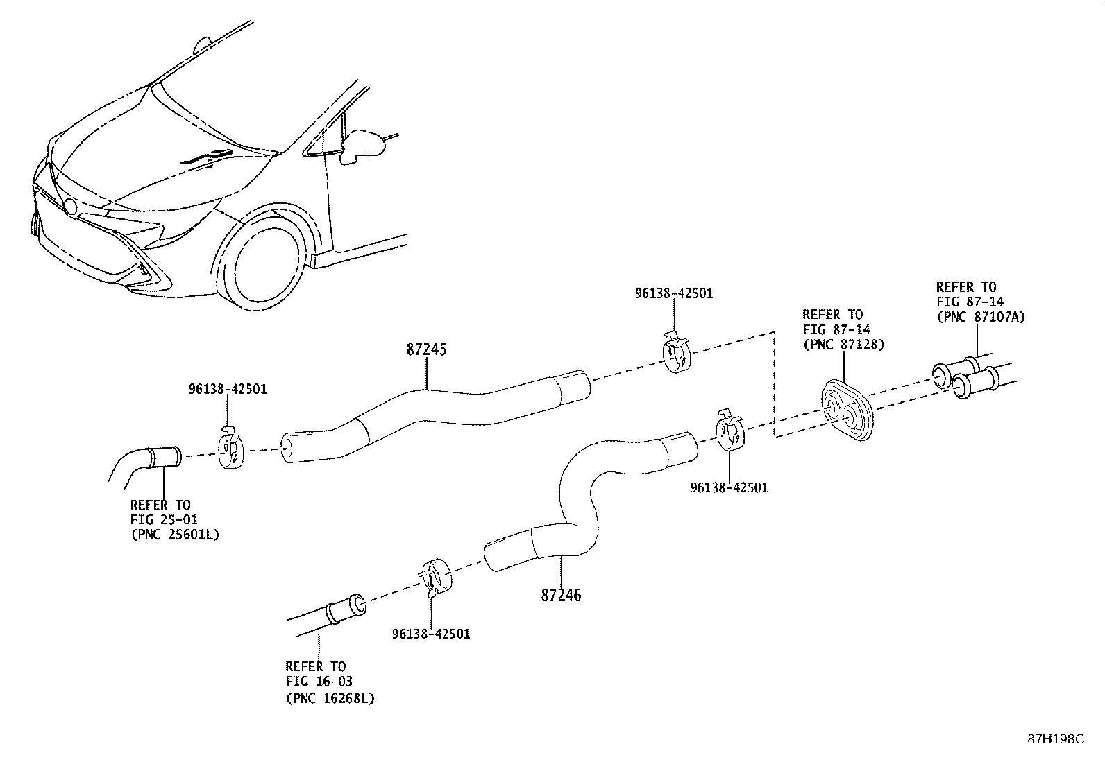 87245-10470 HOSE, HEATER WATER, INLET product image