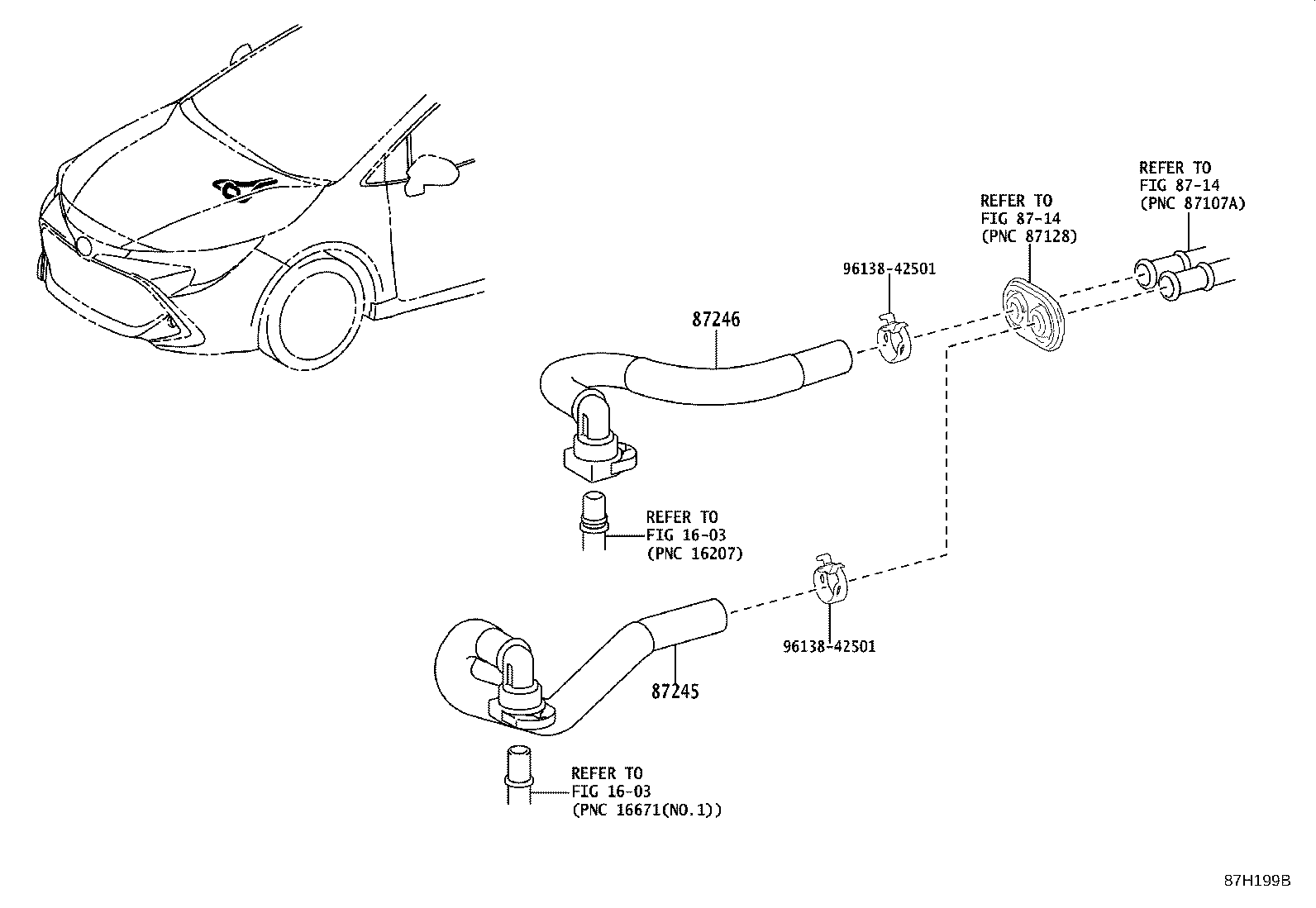 87245-10470 HOSE, HEATER WATER, INLET product image