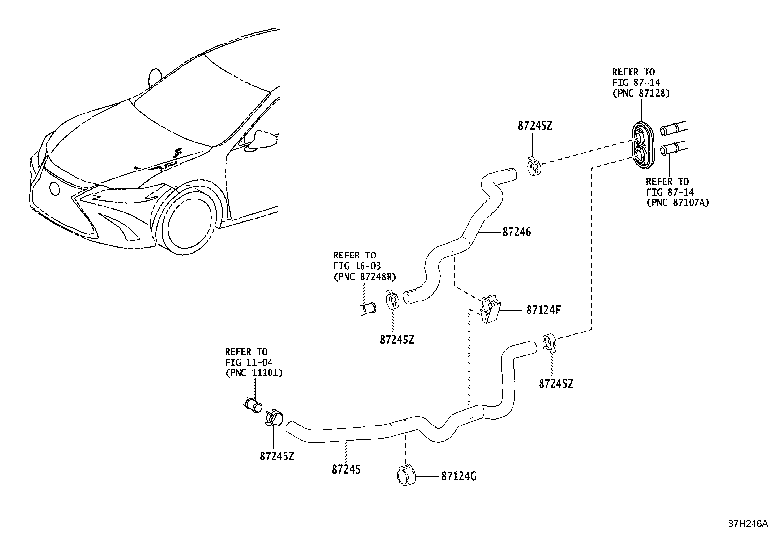 87209-33140 HOSE, HEATER WATER, INLET product image