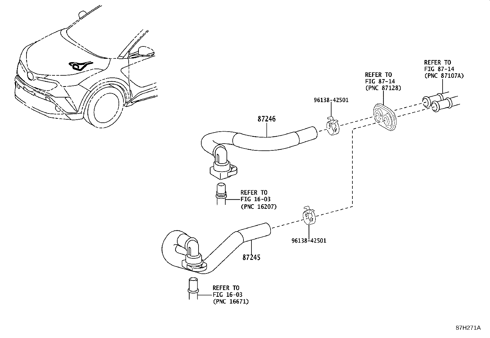 87209-F4170 HOSE SUB-ASSY, WATER product image