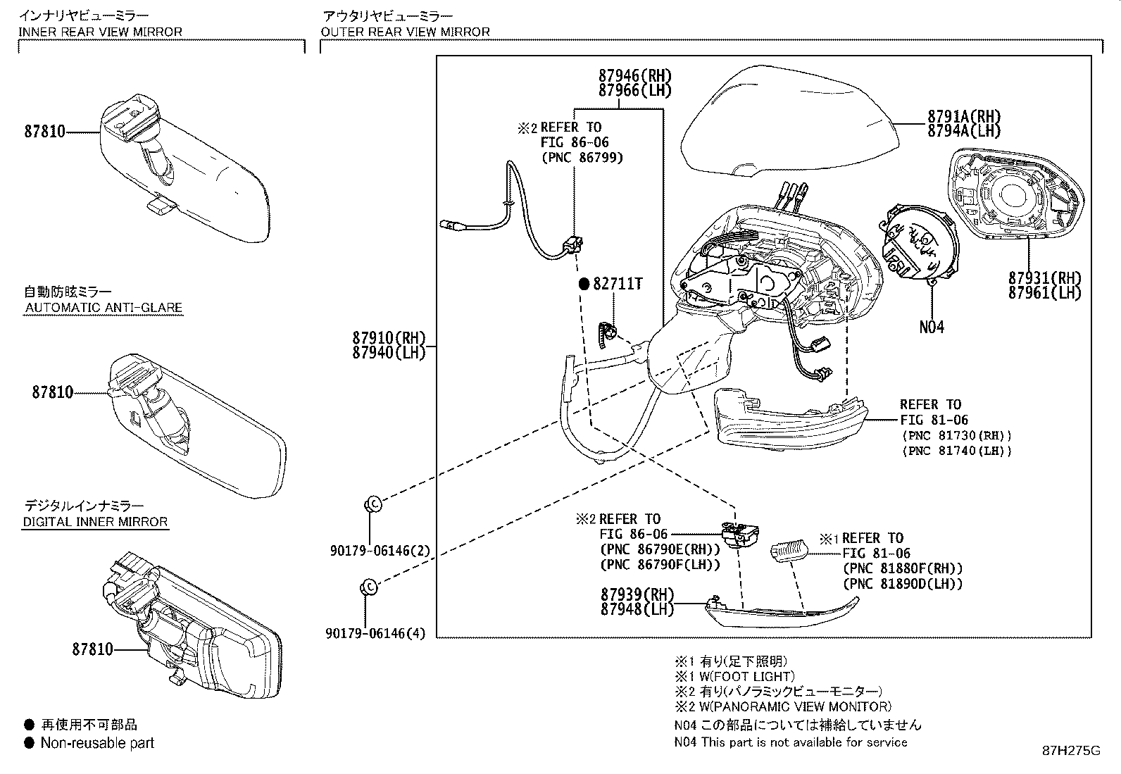 87931-30F70 OUTER MIRROR, RH product image