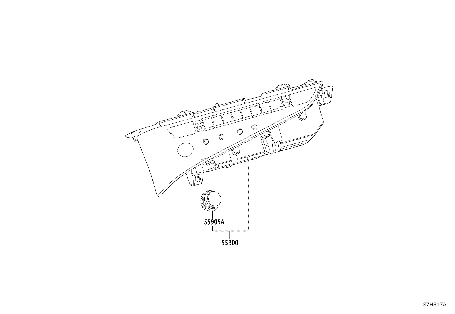 Toyota 55843-06460 DUCT, HEATER TO REGISTER, NO.1