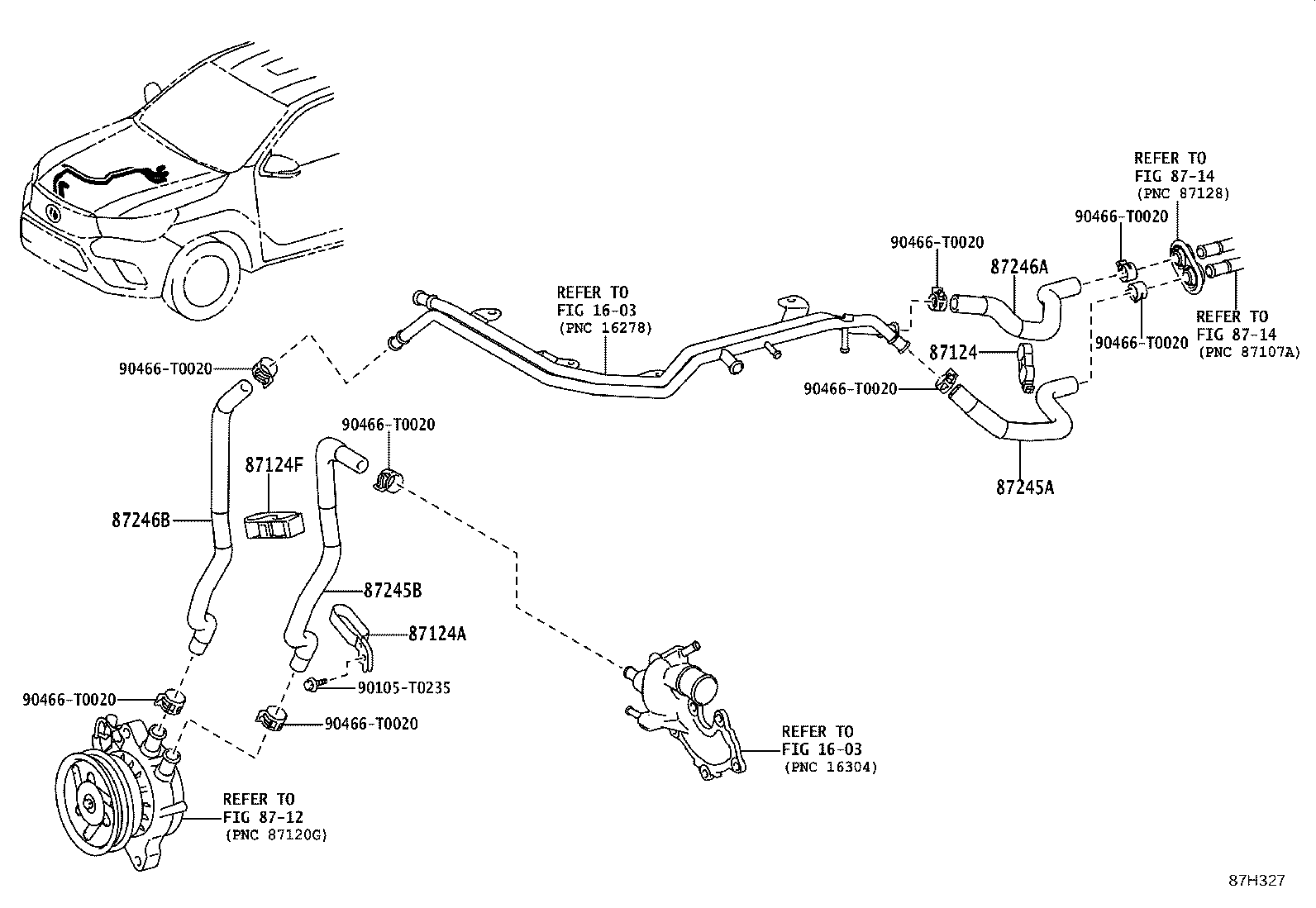 87124-0K240 CLAMP, HEATER product image
