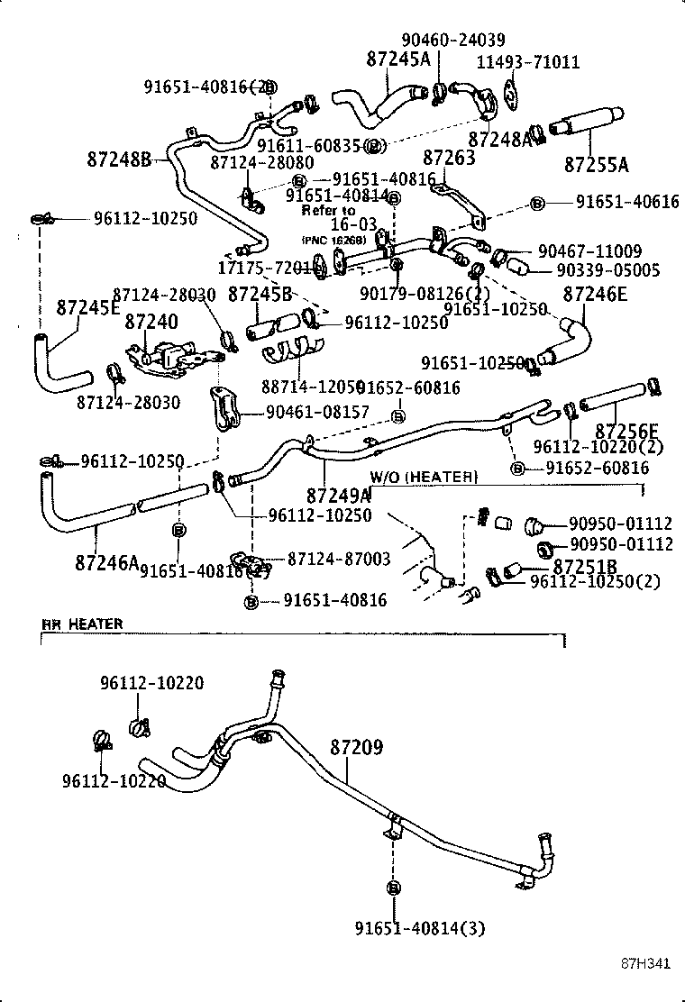 87245-28230 HOSE, HEATER WATER, INLET A product image