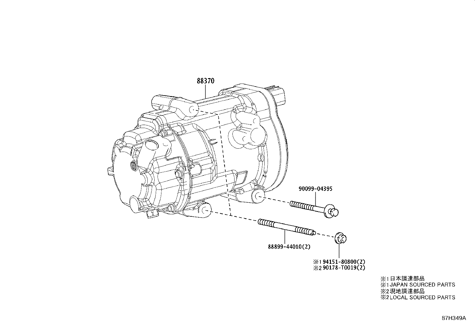 88310-06680 COMPRESSOR ASSY, W/PULLEY product image