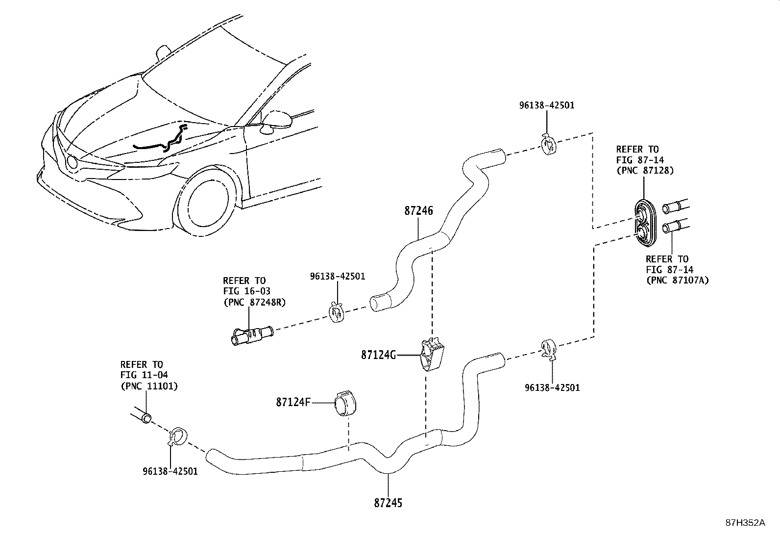 87245-06F00 HOSE, HEATER WATER, OUTLET product image