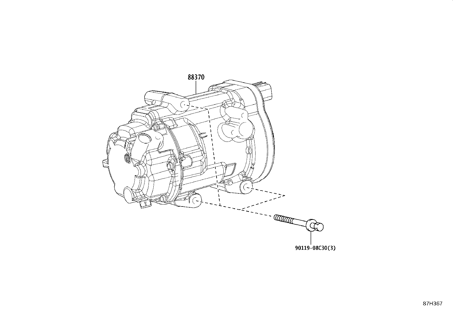 88310-12B10 COMPRESSOR ASSY, W/PULLEY product image