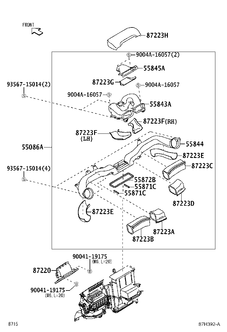 87220-BZ410 DUCT ASSY, AIR product image