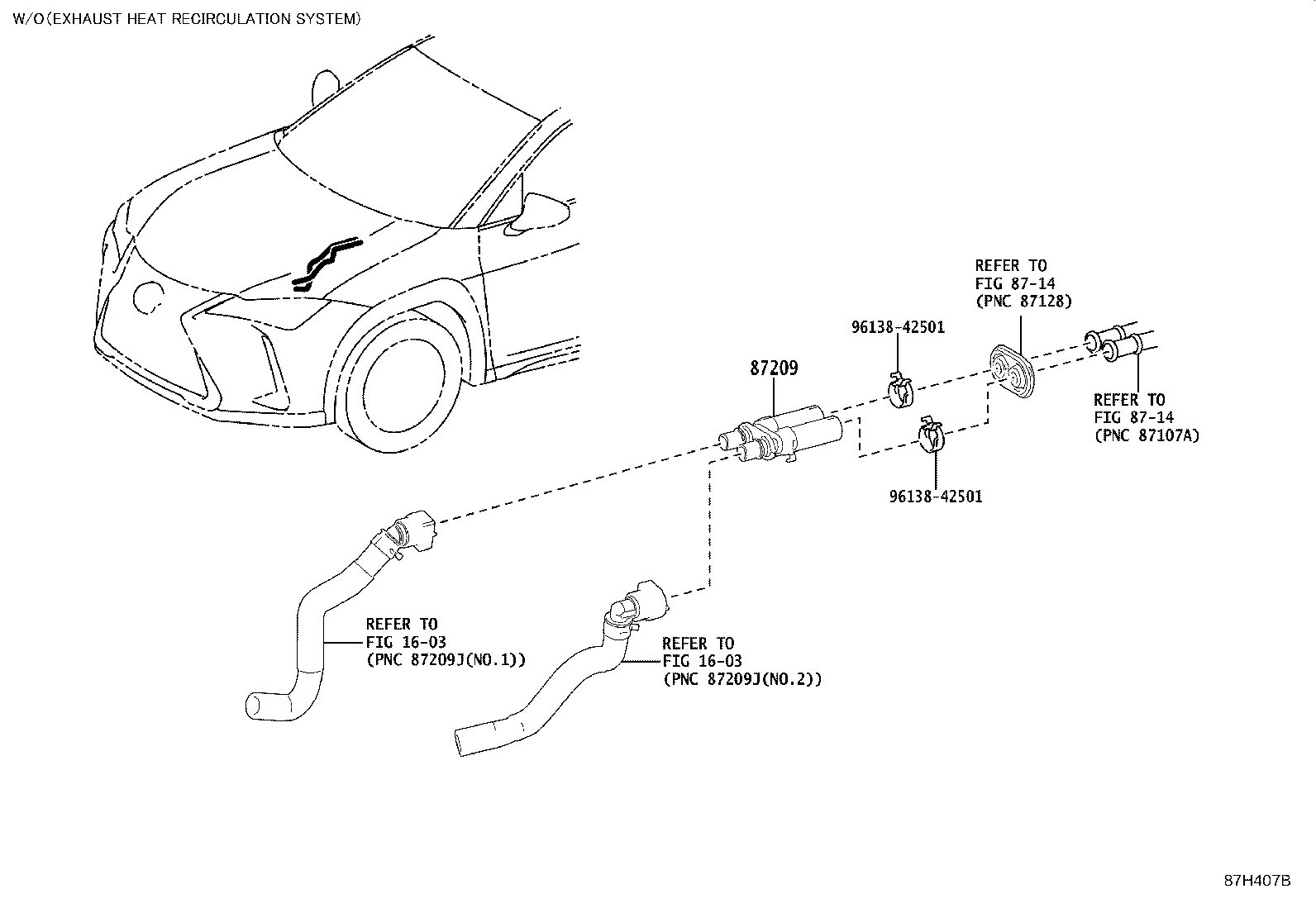 87209-12640 HOSE, HEATER WATER, INLET product image